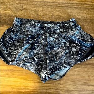 Lululemon shortie/running workout shorts- black- size 6